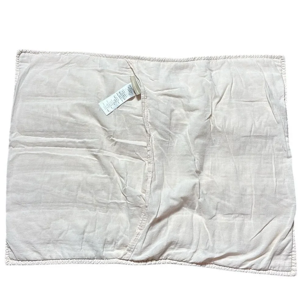 Pottery barn teen single pillowcase soft velvety light pink textured